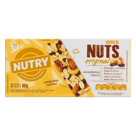 Nutry pack barra de nuts original (2x30g)