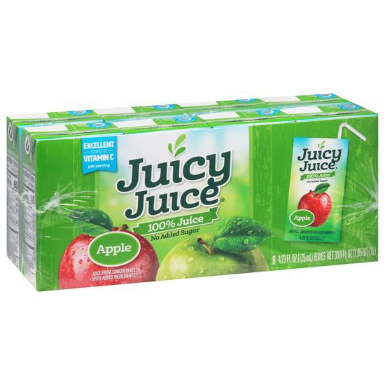 Juicy Juice 100% Apple Juice (8 ct, 4.23 fl oz)