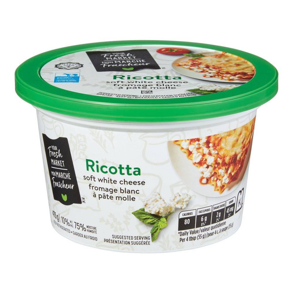 Your Fresh Market Ricotta Soft White Cheese (475 g)