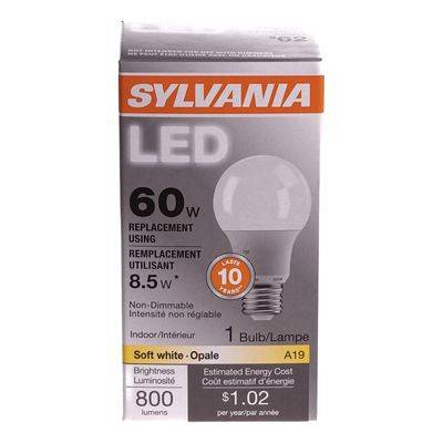 Sylvania Soft White A19 Led Lightbulb 8.5w (1 unit)