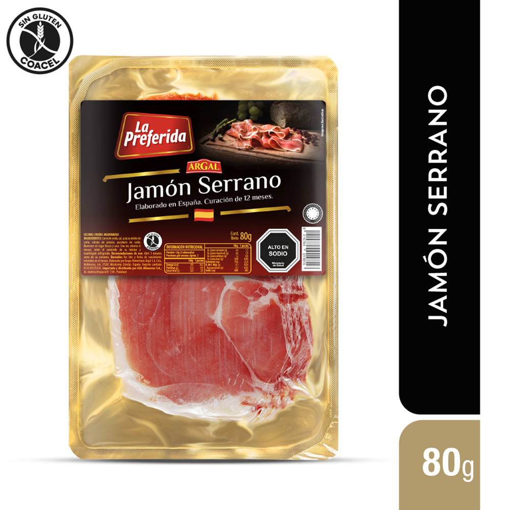 La preferida jamón serrano (80 g)