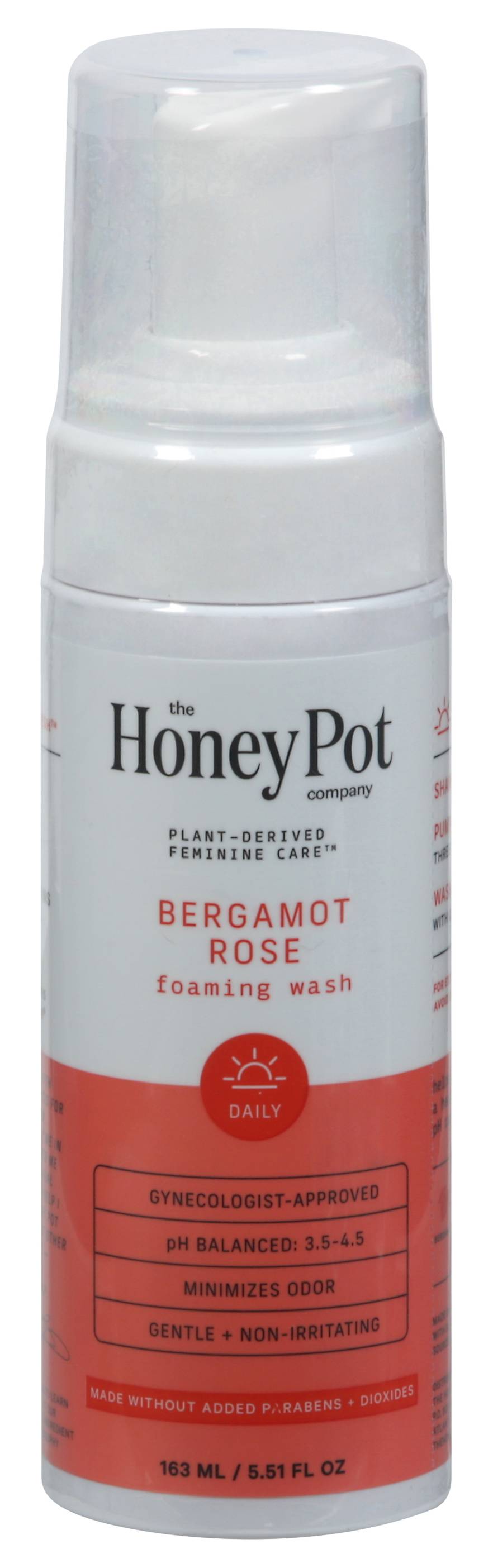 The Honey Pot Foaming Wash Bergamot Rose (5.51 fl oz)