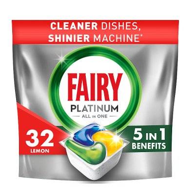 Fairy Platinum Dishwasher Tablets Lemon 32 (32s)