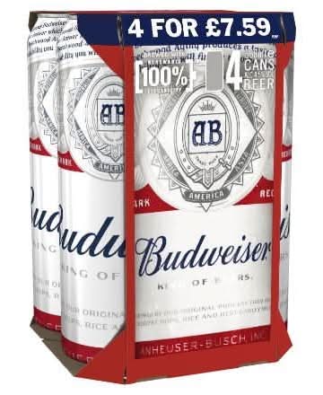 Budweiser 4 x 568ml