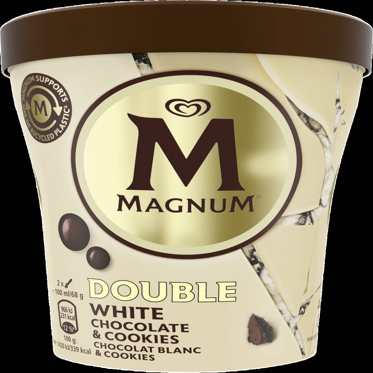 Magnum double white chocolat cookie 440ml