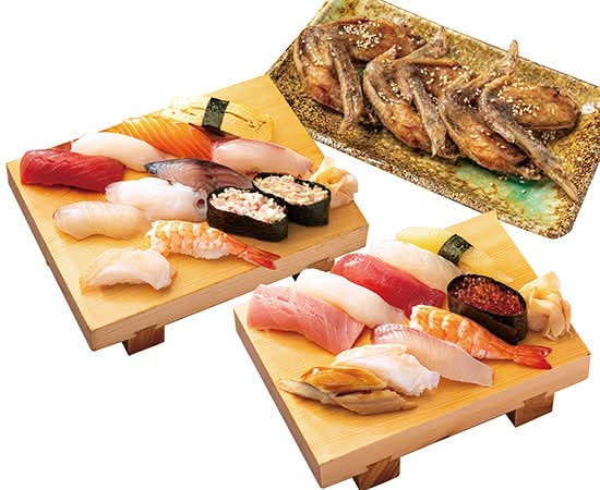 お得【寿司盛合せ】松・竹＆手羽先唐揚(6本)シェアセット