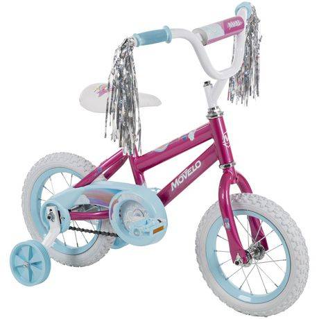 Movelo Razzle Vélo de 12 pouces pour filles, Rose / Bleu