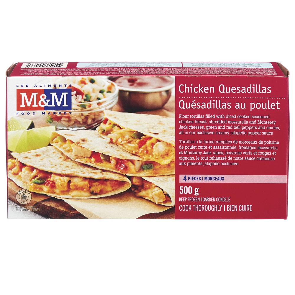 M&m food market quésadillas au poulet