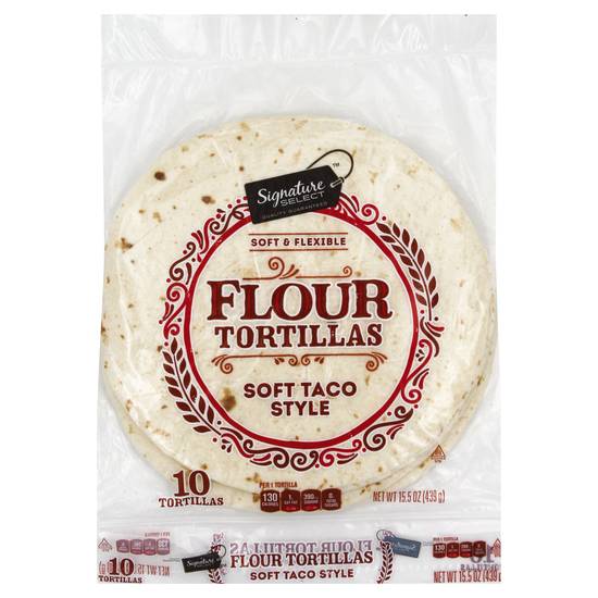 Signature Select Soft Taco Style Flour Tortillas (10 ct)