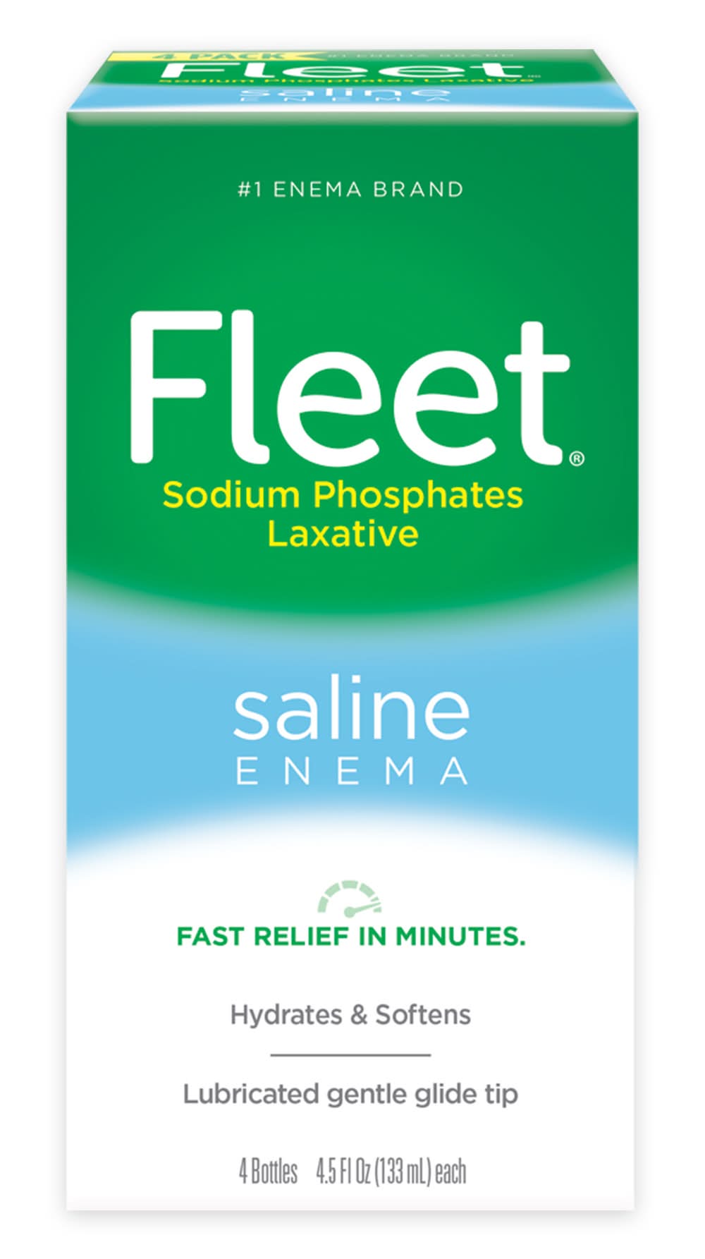 Fleet Sodium Phosphates Saline Enema Laxative (4 x 4.5 fl oz)