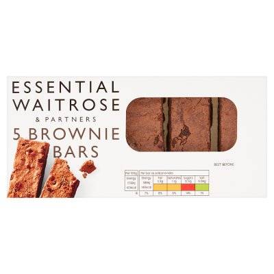Essential Waitrose Brownie Bars Made With Dark Chocolate Chips