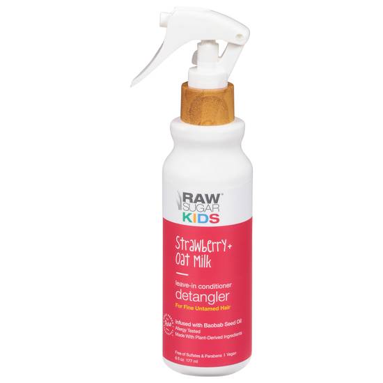 Raw Sugar Kids Detangler Strawberry + Oat Milk Leave-In Conditioner