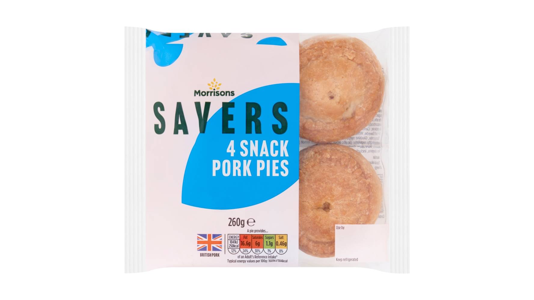 Morrisons Savers Snack Pork Pies (4 pack)