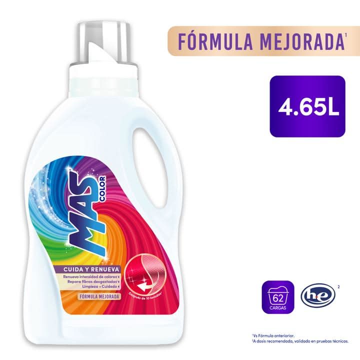 MAS · Color detergente líquido para ropa (4,65 L)