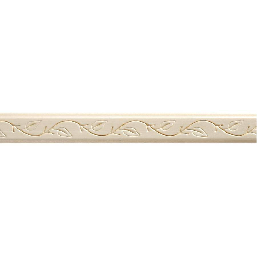 Ornamental Mouldings 0.875-in x 8-ft White Hardwood Brown Unfinished Wall Panel Moulding | 1425-8WHW