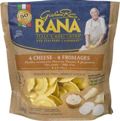 Rana pâtes de raviolis au fromage (300 g) - ravioli pasta 4 cheese (300 g)
