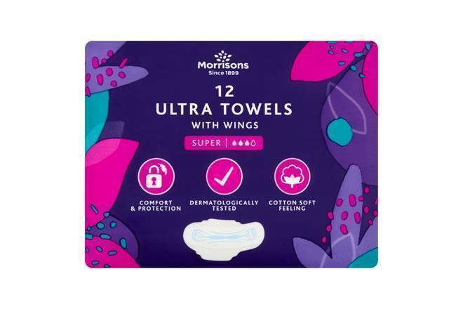 Morrisons Ultra Towel with Wings 12pk