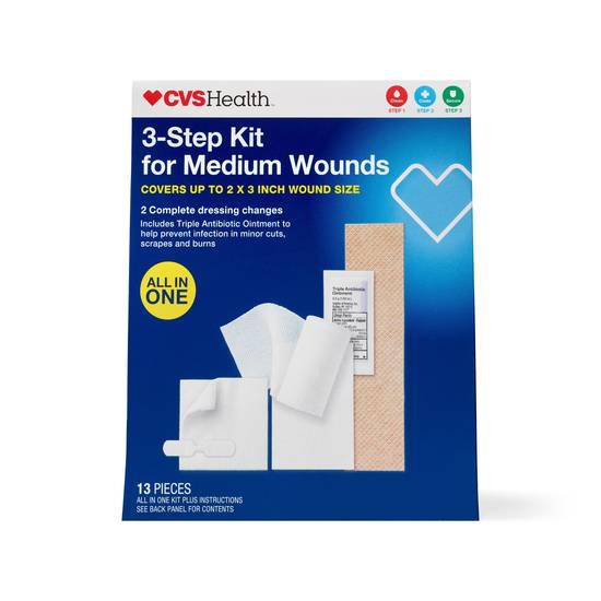 CVS Health 3-Step Kit for Medium Wounds