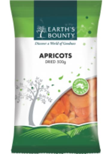 Earth's Bounty Dried Apricots 500G