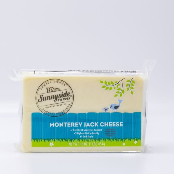 Sunnyside Farms Deli Style Monterey Jack Cheese Block (16 oz)
