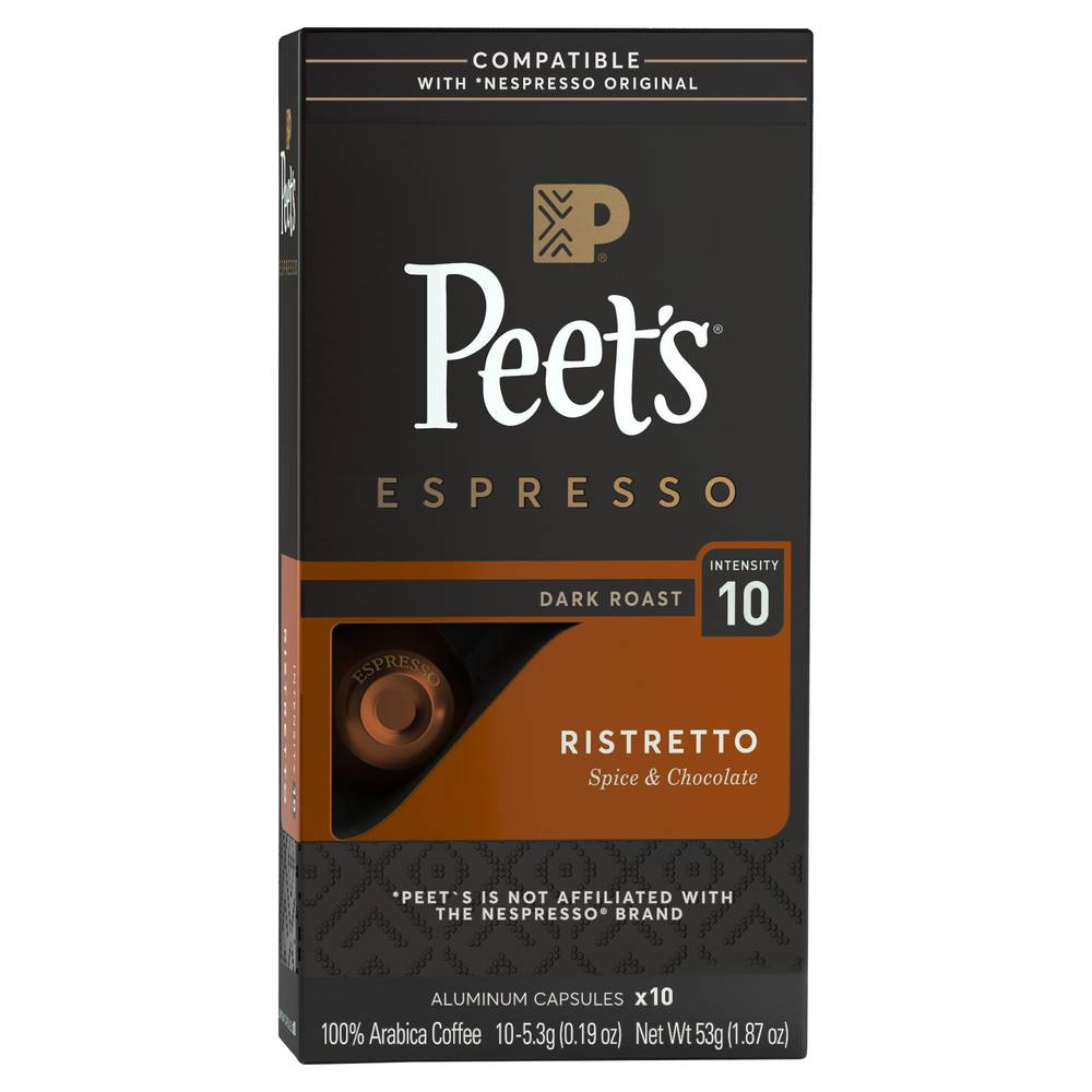 Peet's Ristretto Dark Roast Espresso (1.9 oz)