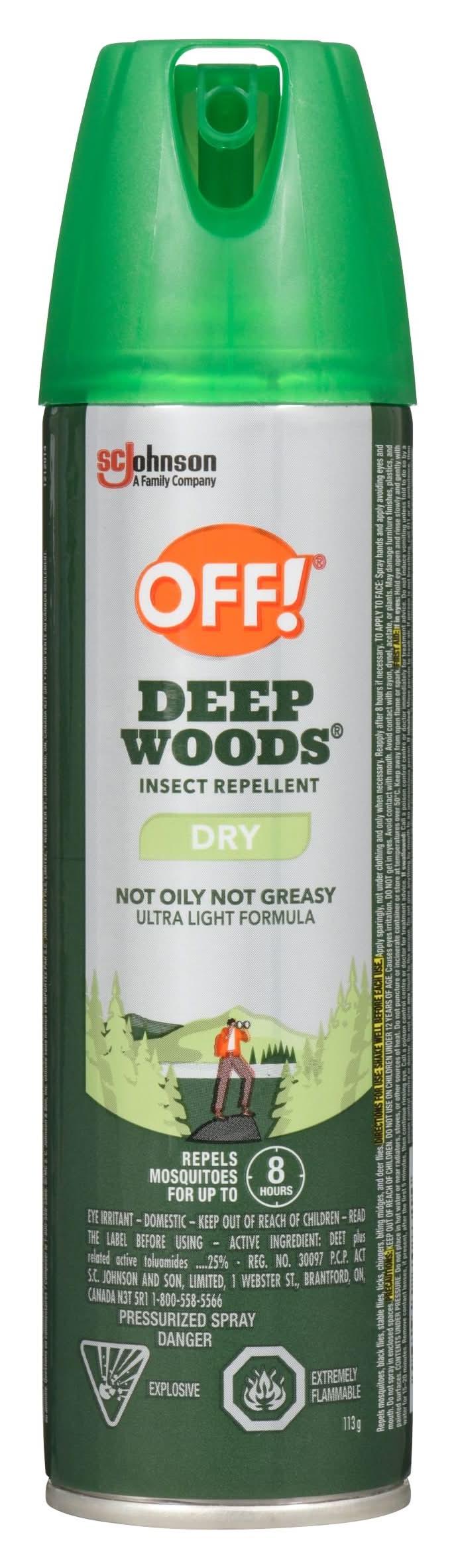 OFF! Deep Woods Insect Repellent Spray Dry (113 g)