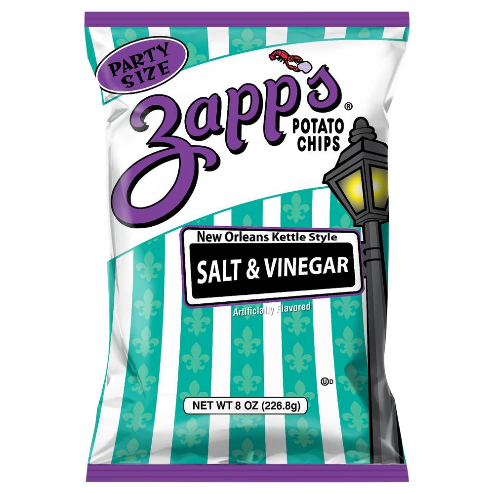 Zapps Salt and Vinegar Flavor Potato Chips (25x 2oz bags)