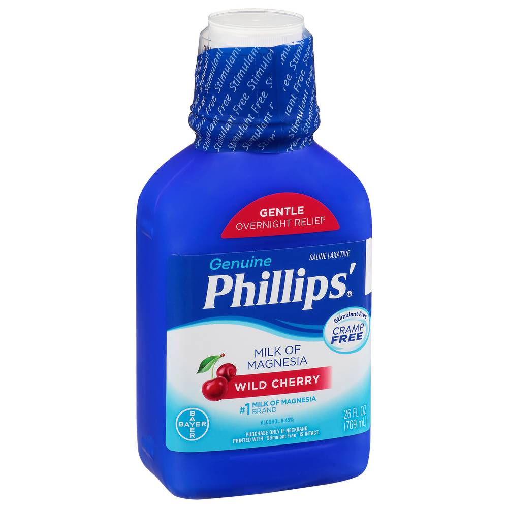 Phillips' Genuine Milk Of Magnesia Wild Cherry Saline Laxative