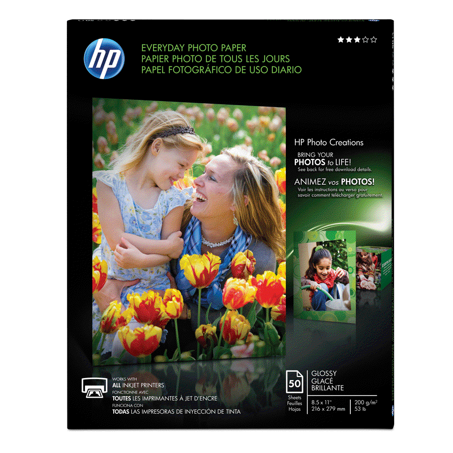 HP · Papel fotográfico semisatinado