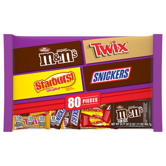 Save on Mars Wrigley Assorted Fun Size Chocolate & Fruity Candy - 55 ct  Order Online Delivery