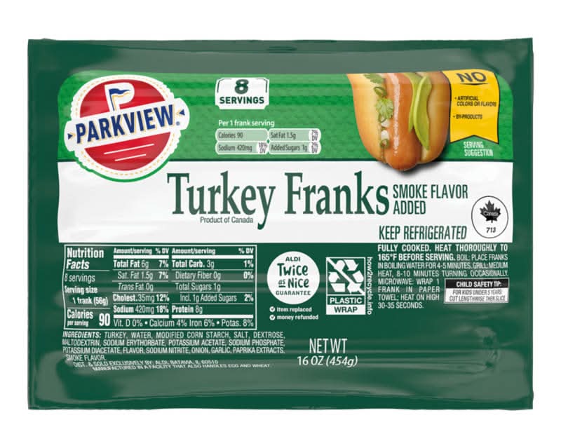 Parkview Turkey Franks, Smoke (16 oz)
