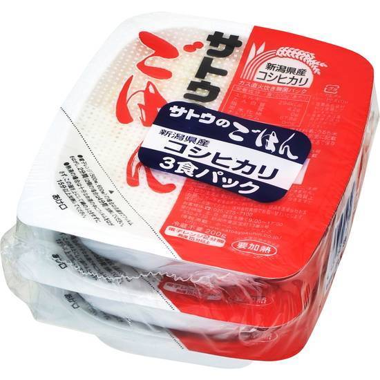 サトウ食品 サトウ御飯こしひかり3P 600g