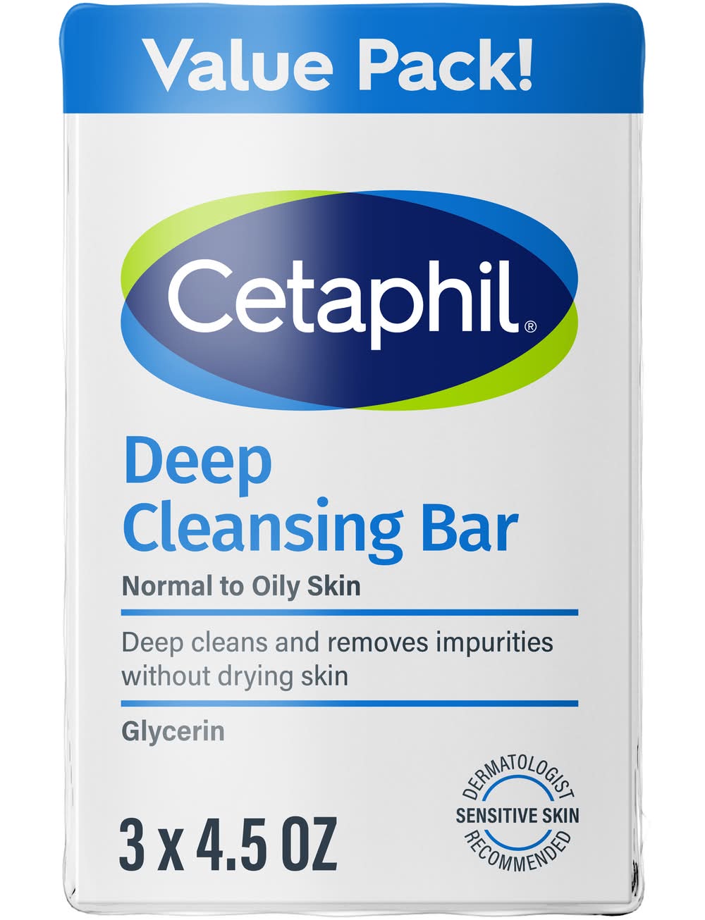 Cetaphil Deep Cleansing Bar (3 x 4.5 oz)