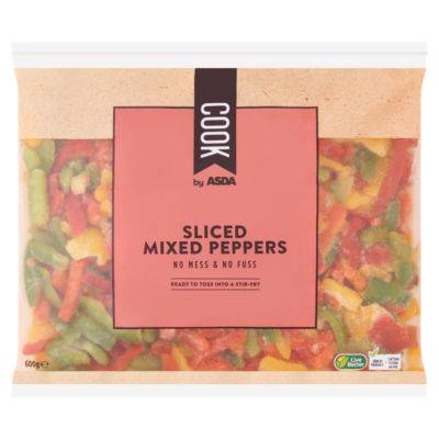 ASDA Cook Sliced Mixed Peppers (600g)