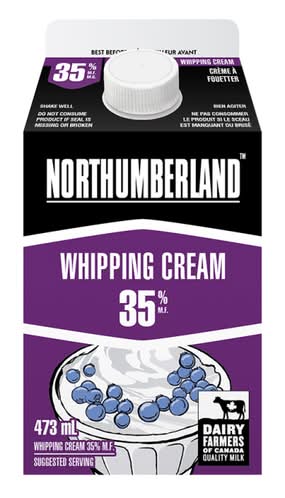 Northumberland crème fouettée 35% m.g. - whipping cream 35% m.f.