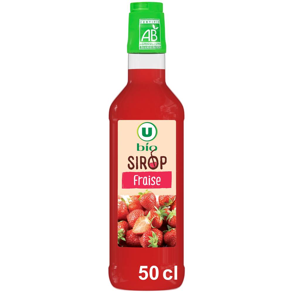 Les Produits U - Sirop de fraise (500ml)