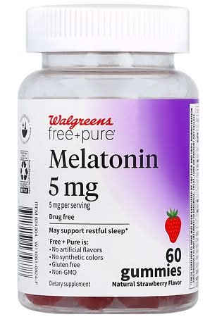 Walgreens Melatonin 5 mg Natural Strawberry
