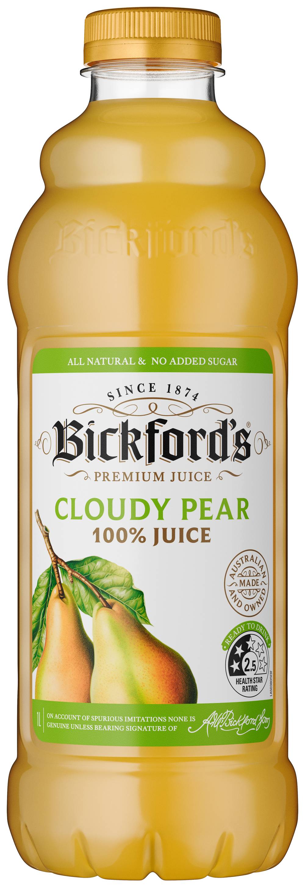 Bickford's Juice, Cloudy Pear (1L)