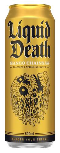 Liquid Death Mango Chainsaw Flavored Sparkling Water (500mL)