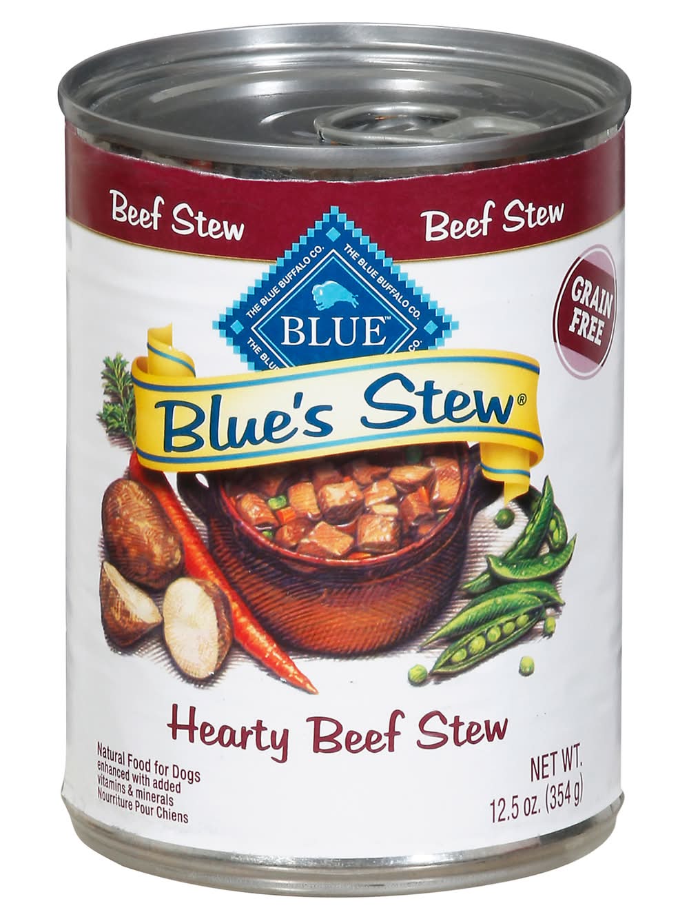 Blue Buffalo Natural Grain-Free Wet Dog Food, Hearty Beef Stew (12.5 oz)