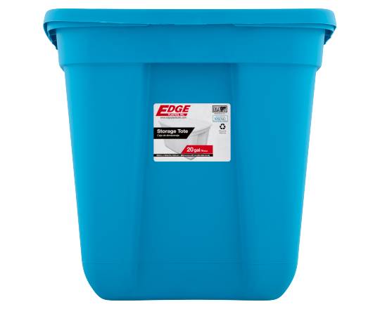 Edge Plastics Inc. Storage 20 Gallon Tote, Blue