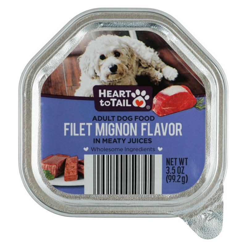 Heart To Tail Meaty Juices Canned Wet Dog Entrees Food, Filet Mignon, Adult (3.5 oz)