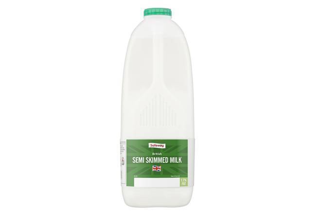 Safeway Semi Skimmed Milk 2ltr