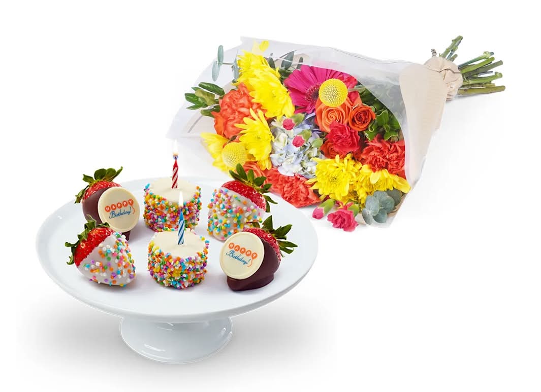 Birthday Flowers & Berries Box