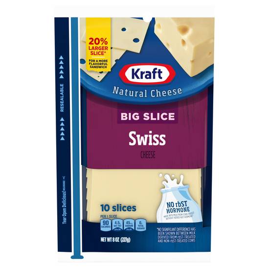 Kraft Swiss Cheese Big Slices (10 ct)