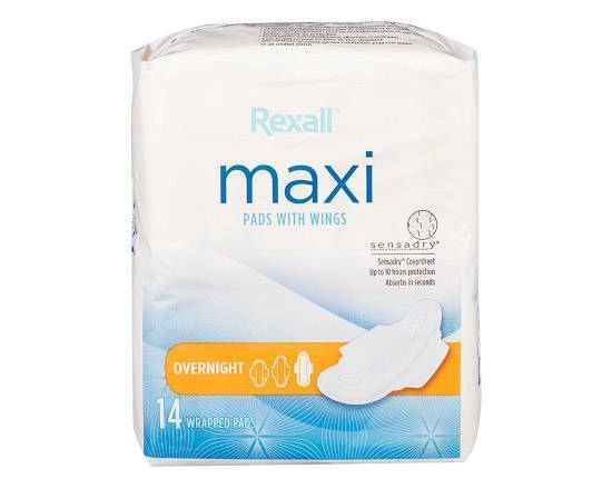 REXALL MAXI OVERNIGHT WITH WINGS 14 PK