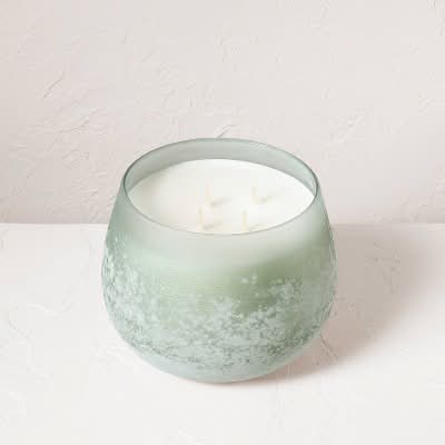 Casaluna 4-Wick Fashion Salted Glass Wellness Jar Candle, Serenity (30 oz)