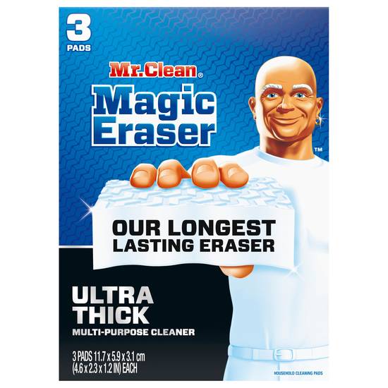 Mr. Clean Ultra Thick Multi Purpose Cleaner Magic Eraser (11.7x5.9x3.1cm, 4.6x2.3x1.2in)