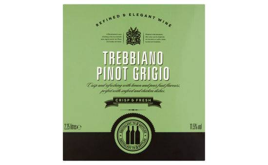 REFINED & ELEGANT WINE Trebbiano Pinot Grigio 2.25 Litres