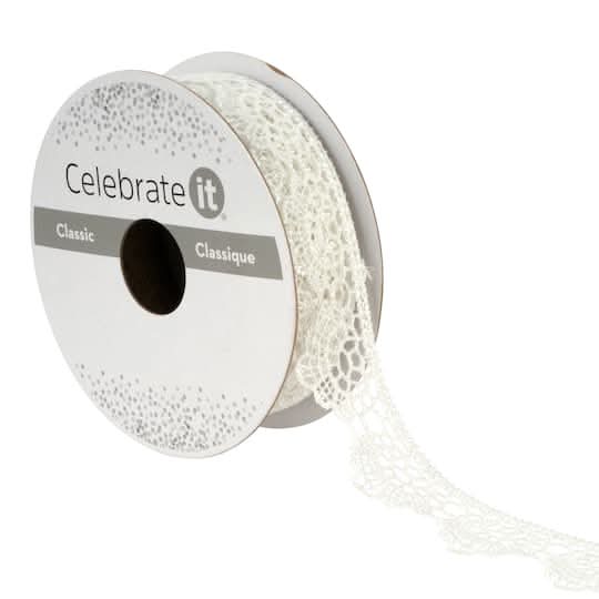 7/8" X 2Yd. Lace Scallop Ribbon By Celebrate It